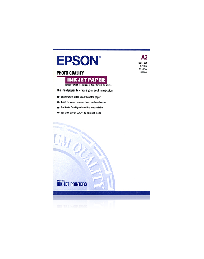 Papier Epson Photo Quality Ink Jet | 105g | A3 | 100ark główny
