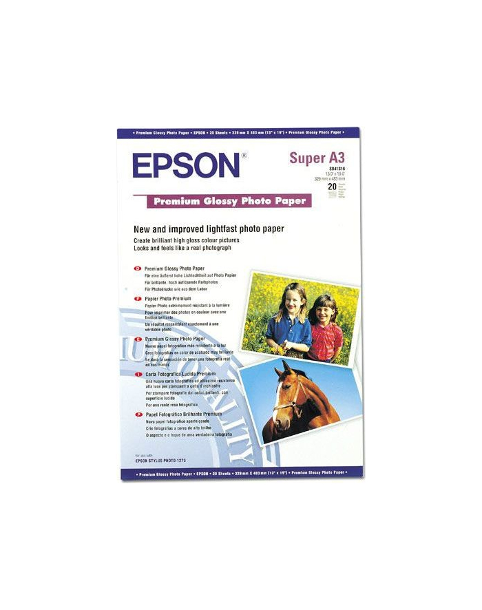 Papier Epson Premium Glossy Photo | 255g | A3  | 20ark główny