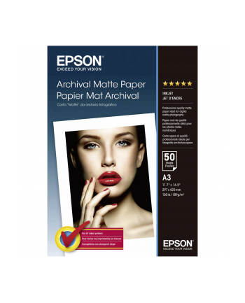 Papier Epson Archival Matte | 192g | A3 | 50ark