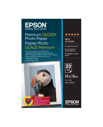 Papier Epson Premium Glossy Photo | 255g | 10x15 | 20ark