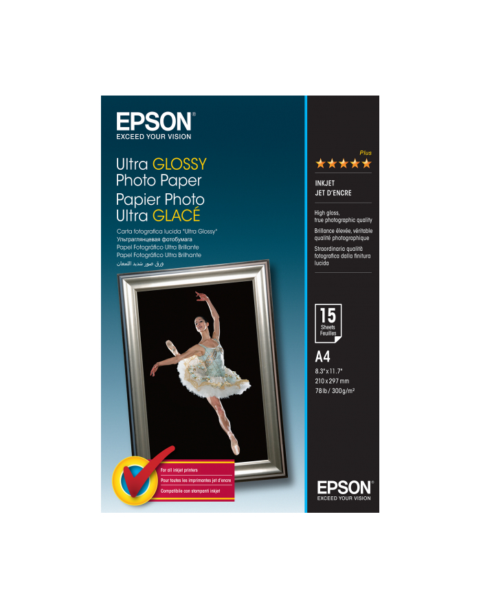 Papier Epson Ultra Glossy Photo | 300g | A4 | 15ark główny