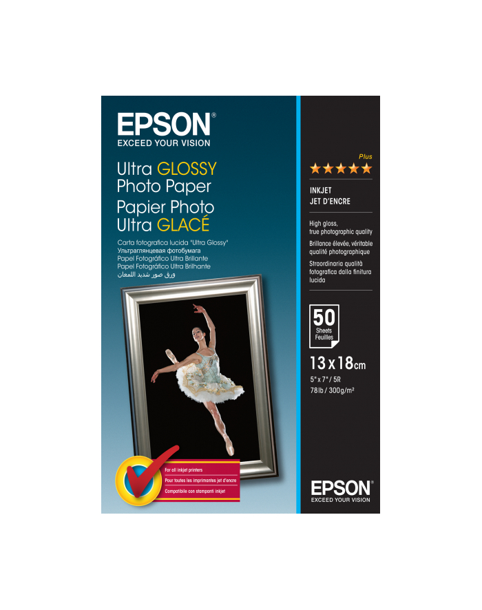 Papier Epson Ultra Glossy Photo | 300g | 13x18 | 50ark główny