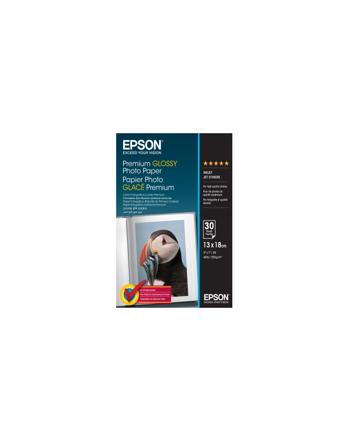 Papier Epson Premium Glossy Photo | 255g | 13x18 | 30ark główny