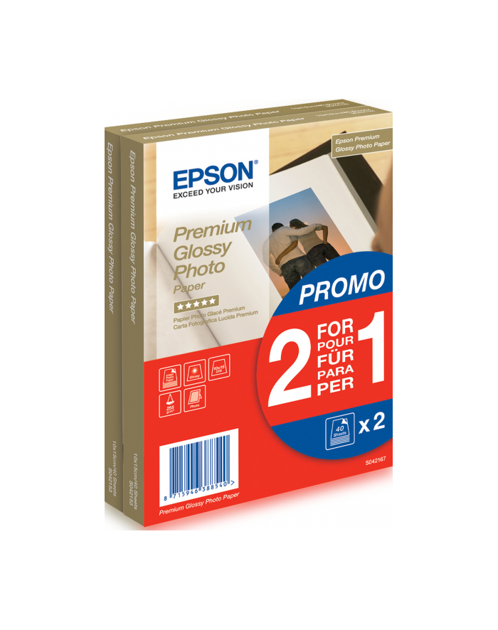 Papier Epson Glossy Photo | 255g | 10x15 | 80ark główny
