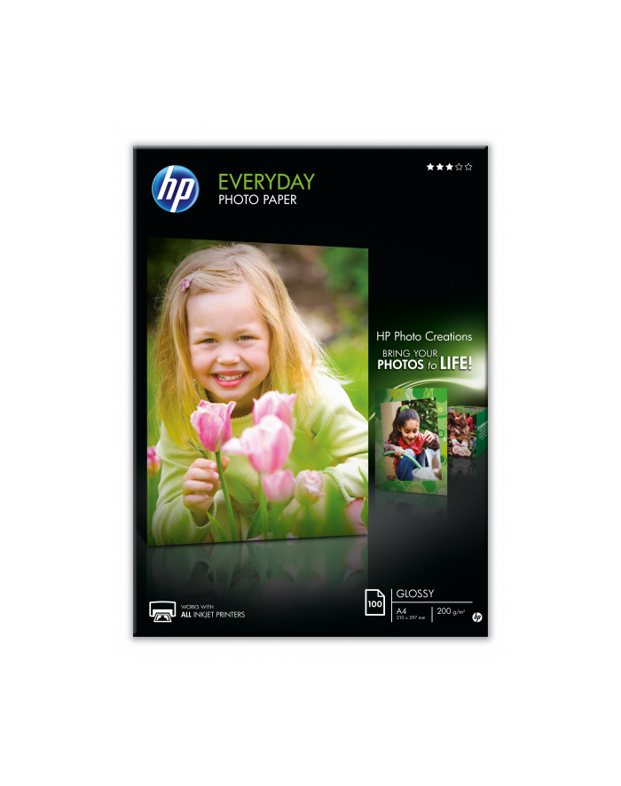 Papier HP Everyday Semi-glossy Photo | 200g | A4 | 100ark główny