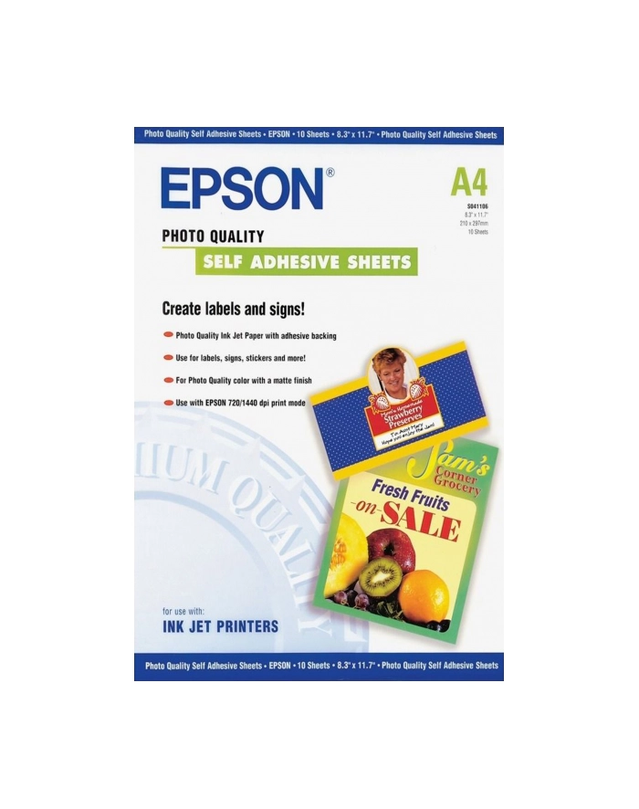 Papier Epson Photo Quality self-adhesive | 167g | A4 | 10ark główny