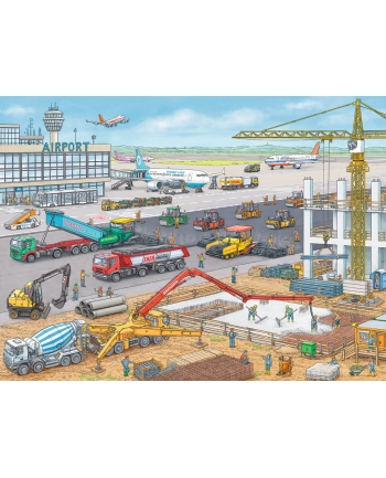 ravensburger Puzzle 100el Budowa lotniska 106240