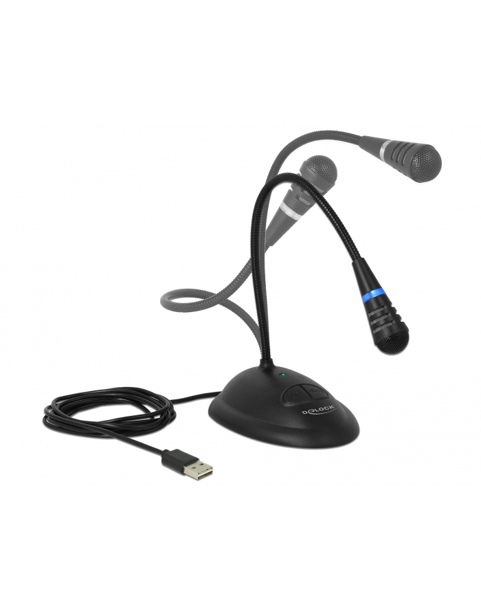 DeLOCK USB gooseneck microphone (black) główny