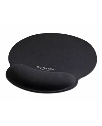 DeLOCK Ergonomic mouse pad with gel wrist rest (black)