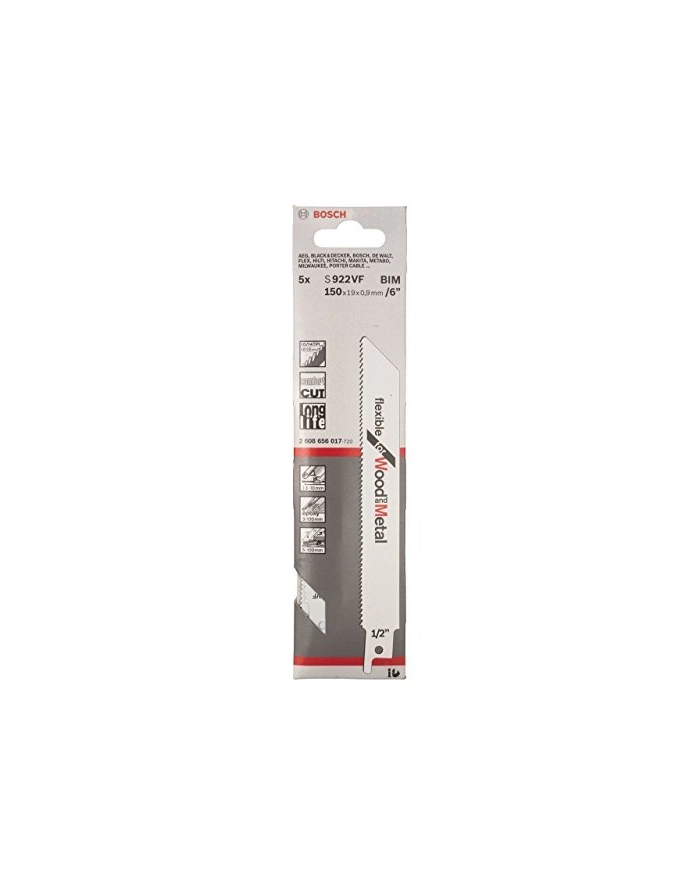 bosch powertools Bosch 5 Saber Saw Blades S 922 VF - 2608656017 główny