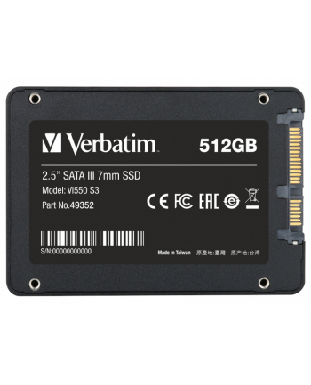 Verbatim Vi550 S3 512 GB - SATA - 2.5  - black