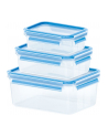 Emsa Clip & Close Food Container Set- Set of 3 - 0.55 / 1.0 / 2.3 L - nr 3