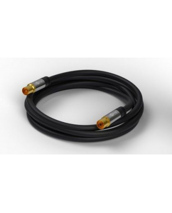 goobay TV antenna cable 135dB black 3m -4x shielded