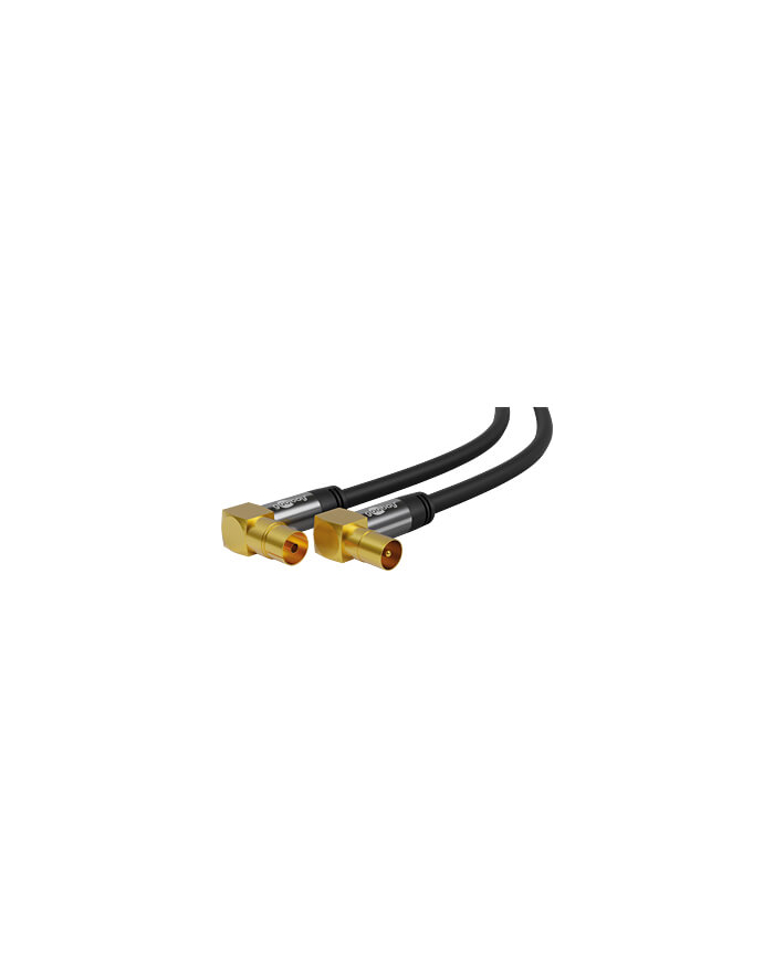 goobay TV antenna cable 135dB 90 ° black 5m -4x shielded główny