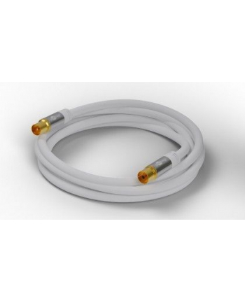 goobay TV antenna cable 135dB white 10m -4x shielded