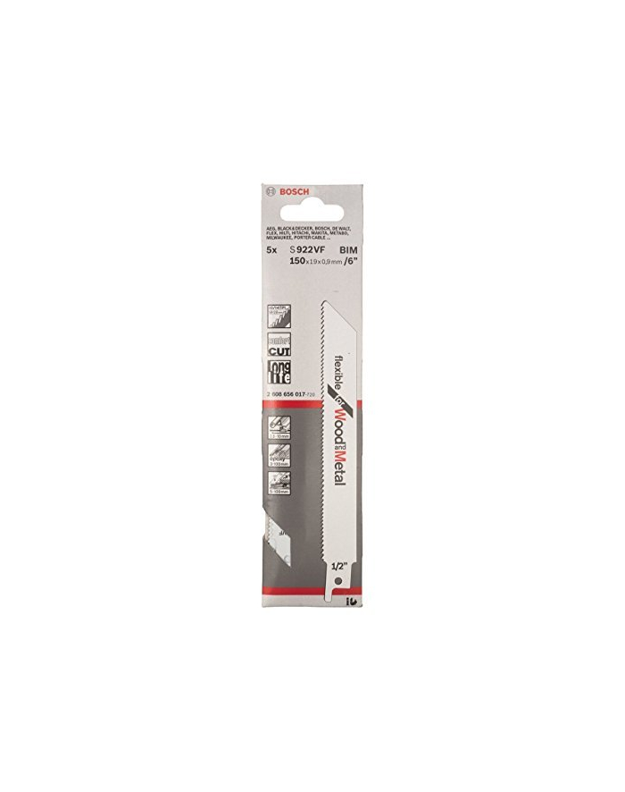 bosch powertools Bosch 5 Saber Saw Blades S 922 VF - 2608656017 główny