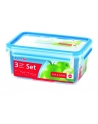 Emsa Clip & Close Food Container Set- Set of 3 - 0.55 / 1.0 / 2.3 L - nr 2