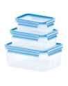 Emsa Clip & Close Food Container Set- Set of 3 - 0.55 / 1.0 / 2.3 L - nr 9