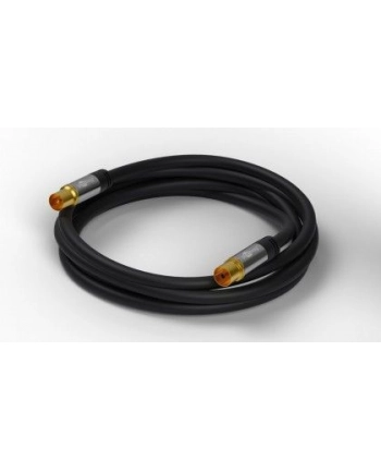 goobay TV antenna cable 135dB black 3m -4x shielded