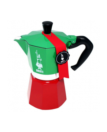 Bialetti Moka Express Tricolore, espresso machine (green / red, 6 cups)