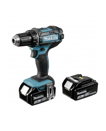 Makita cordless drill DDF482RFJ, 18 Volt (blue / black, MAKPAC size 2, 2x Li-ion battery pack 3.0Ah)