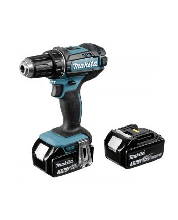 Makita cordless drill DDF482RFJ, 18 Volt (blue / black, MAKPAC size 2, 2x Li-ion battery pack 3.0Ah)