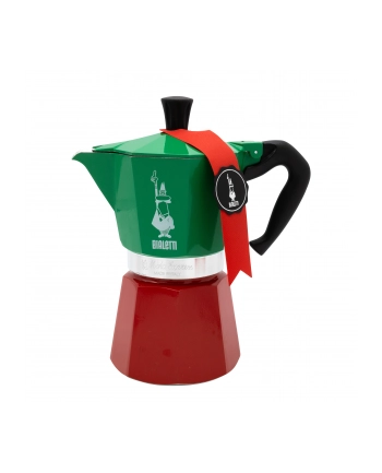 Bialetti Moka Express Tricolore, espresso machine (green / red, 6 cups)