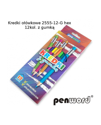 polsirhurt Kredki z gumką 12kol PENWORD 2555-12-G