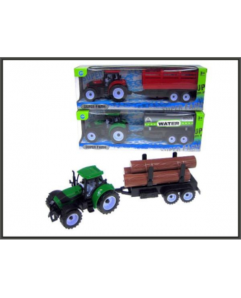 hipo Traktor z przyczepą 38cm 3rodzaje napęd w pud.  9978-1/3/4