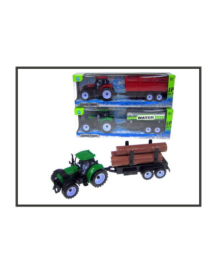 hipo Traktor z przyczepą 38cm 3rodzaje napęd w pud.  9978-1/3/4 główny