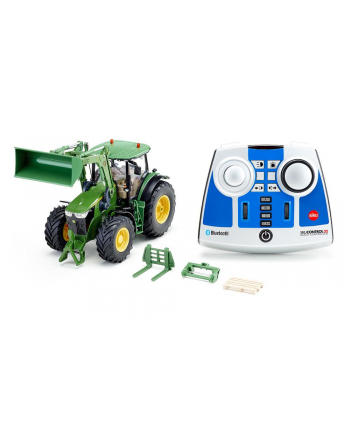 Siku Control32 John Deere 7310R with front loader and Bluetooth app control, RC (green)