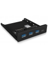 ICY BOX IB-HUB1418-i3, front panel (black, 3x USB 3.0 Type-A, 1x USB Type-C) - nr 14