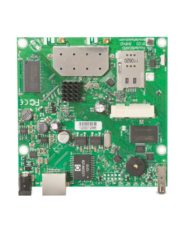 MikroTik RouterBOARD RB912UAG-5HPnD, 600MHz CPU, 64MB RAM, 1x LAN, integr. 5GHz Wi-Fi, vč. L4 licence główny