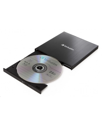 Verbatim External slimline Blu-ray Writer, Blu-ray burner (black, USB 3.1 Gen 1 (type-C))
