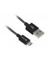 Sharkoon USB 2.0 A-B black / grey 1.0m - Aluminum + Braid - nr 1