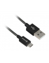 Sharkoon USB 2.0 A-B black / grey 1.0m - Aluminum + Braid - nr 3