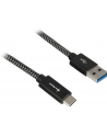 Sharkoon USB 3.1 A-C black / grey 0.5m - Aluminum + Braid - nr 2