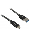 Sharkoon USB 3.1 A-C black / grey 1.0m - Aluminum + Braid - nr 2