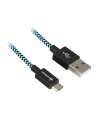 Sharkoon USB 2.0 A-B black / blue 0.5m - Aluminum + Braid - nr 1