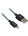 Sharkoon USB 2.0 A-B black / blue 0.5m - Aluminum + Braid - nr 2