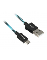 Sharkoon USB 2.0 A-B black / blue 0.5m - Aluminum + Braid - nr 3