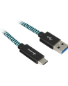 Sharkoon USB 3.1 A-C black / blue 1.0m - Aluminum + Braid - nr 2