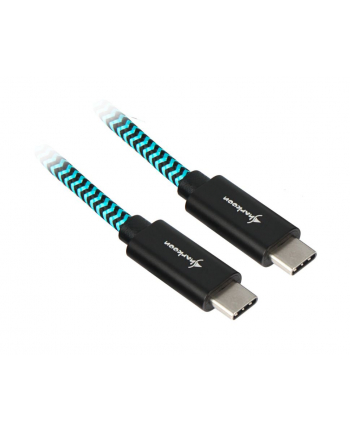 Sharkoon USB 3.1 C-C black / blue 0.5m - Aluminum + Braid