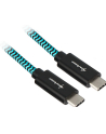 Sharkoon USB 3.1 C-C black / blue 1.0m - Aluminum + Braid - nr 2