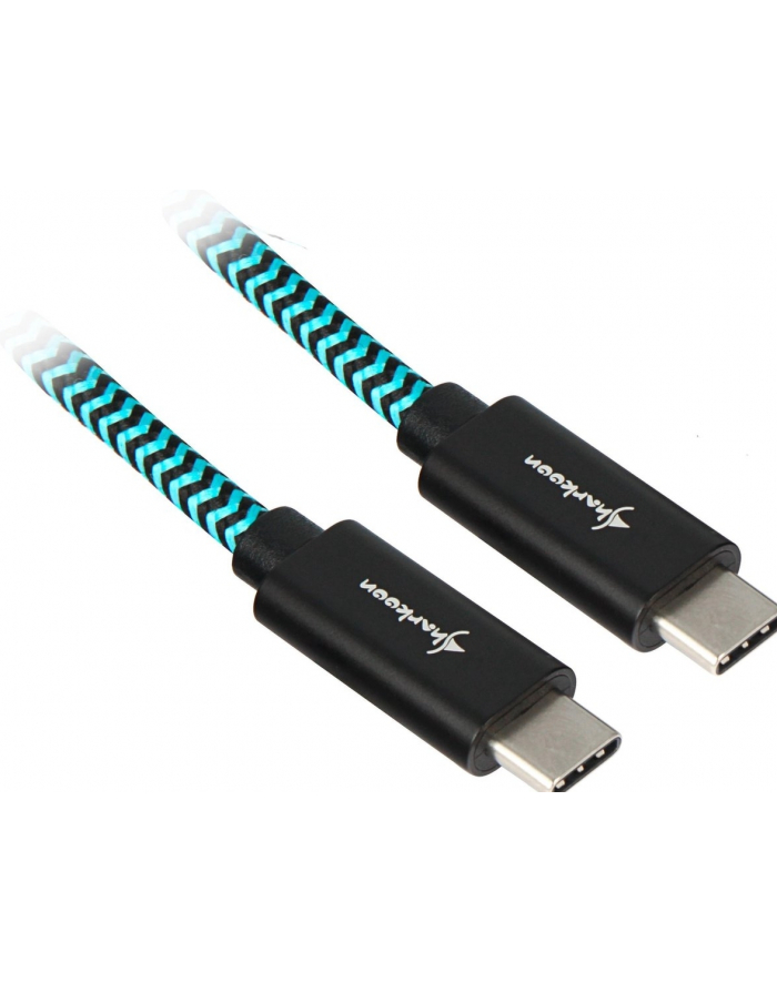 Sharkoon USB 3.1 C-C black / blue 1.0m - Aluminum + Braid główny