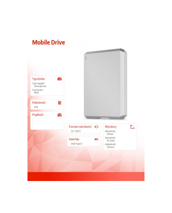 lacie Dysk Mobile Drive 5TB USB-C STHG5000400