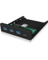 ICY BOX IB-HUB1418-i3, front panel (black, 3x USB 3.0 Type-A, 1x USB Type-C) - nr 11