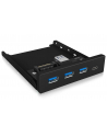 ICY BOX IB-HUB1418-i3, front panel (black, 3x USB 3.0 Type-A, 1x USB Type-C) - nr 12