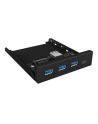 ICY BOX IB-HUB1418-i3, front panel (black, 3x USB 3.0 Type-A, 1x USB Type-C) - nr 19