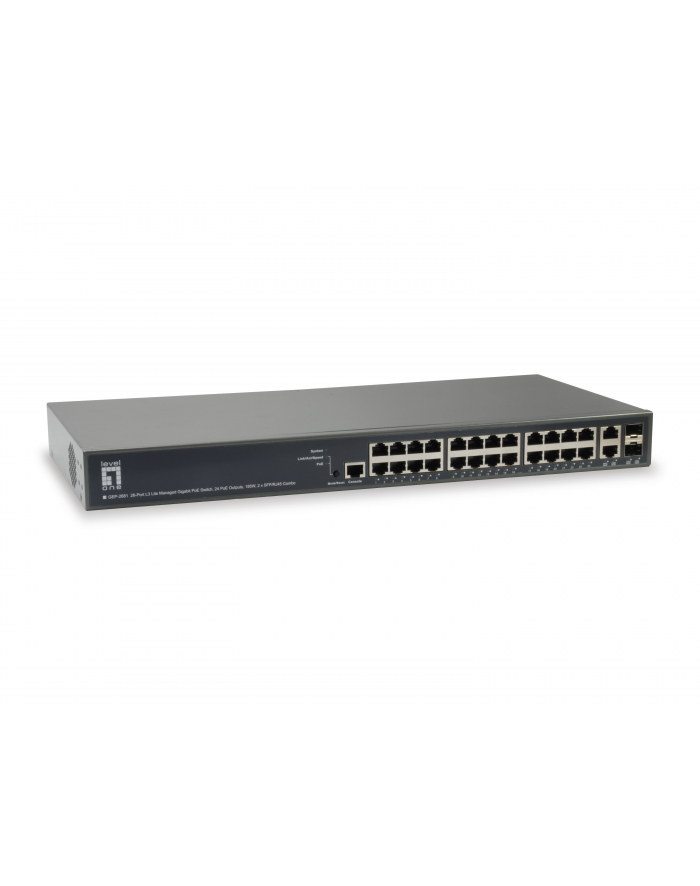 Level One GEP-2681 PoE / GE / GE / MAN / 24 - 24x PoE +, PoE Budget 185W główny